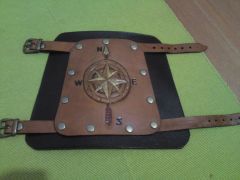 leather compass archery arm guard