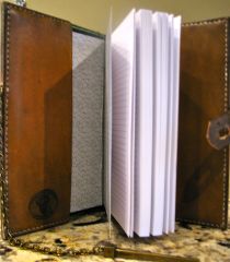 monogrammed book/journal cover (interior view)