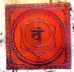 tooled leather Orange Chakra Art