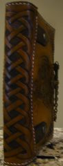 monogrammed book/journal cover (binding view)
