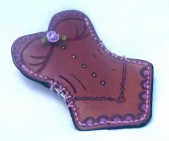 corset shaped small card/ ID wallet