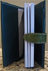 green book/journal cover (interior view)