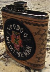 Flask with military patch tooling (side view)