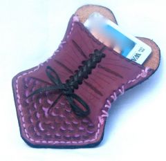 corset shaped small card/ ID wallet