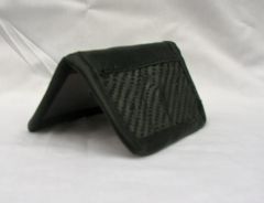 Two ID leather and carbon fiber wallet (alternate view)