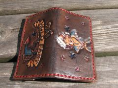 Nautical tattoo style business card/credit card wallet (exterior)