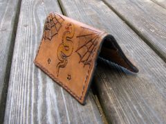 Tattoo style business card holder (side view)