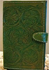 Green floral book/journal cover (front view)