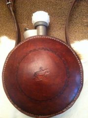Leather Covered US Military Stainless Steel Artic Canteen 1 QT.