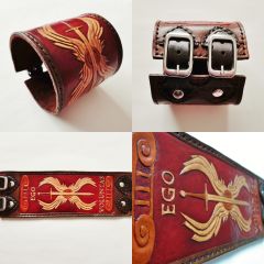 Custom order cuff - "Ego Voluntas"