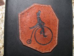 Patch work on front of portfolio