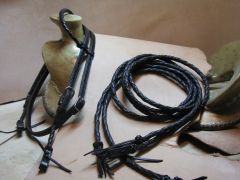 BRAIDED BRIDLE AND REIN SET