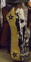 cowhide n leather period chaps  [1920 ] circa