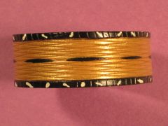 Diamond cut design leather bracelet hand crafted and signed