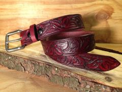 Tooled belt all dyed and finished up