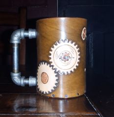 Steampunk leather Mug