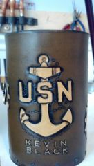 USN Leather Mug