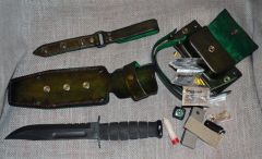 KA-Bar Military 1211 Survival Knife Sheath with Survival Pouch