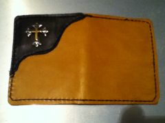Id/ Credit card holder with overlay and concho