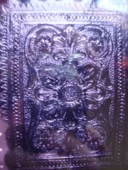 Carved leather chair