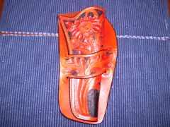 Hand carved Mexican Loop holster For Ruger Single Six
