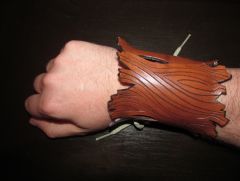Leather Cuff: Bark - Top View