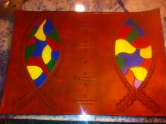 Ichthus Fish stained glass look