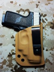 Kahr with Crimson Trace Laser Holster In Coyote Kydex