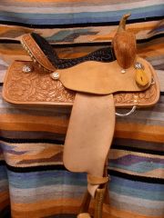 Floral Barrel Saddle 1105 008