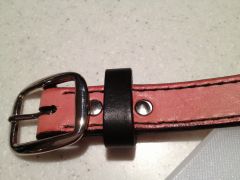 First Belt: stitched and riveted in the buckle and keeper
