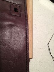 Stitching Detail - Sarah's phone case outside