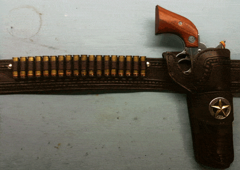 Western Style Holster and Gunbelt