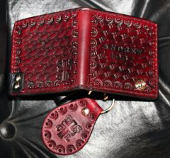 bloodredsmallbikerchainwalletandkeyring