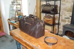 Dark Havana Bridle panel hide Holdall Or duffle