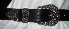 Silver Celtic three piece belt and buckle