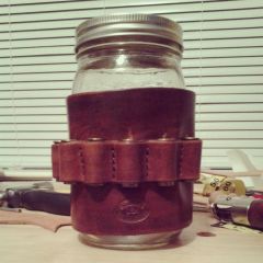 .44 MAG cartridge belt mason jar wrap