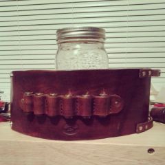 .44 MAG cartridge belt mason jar wrap