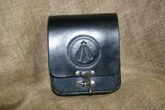 Awen carved belt pouch