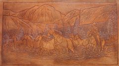 scenic horse carving