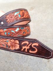 Two tone with metallic turquoise filigree