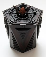 twisted and tapered leather pentagonal prism