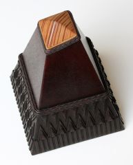 asymmetric truncated leather pyramid 2