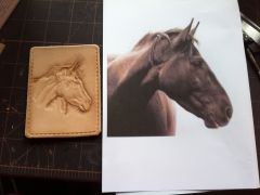 Horse Money Clip wallet in the making