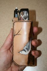 Nuthatch Eyeglass Case with clip and Pencil
