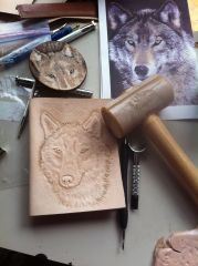 Wolf Passport wallet in the making