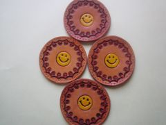 Coaster Smilly Face Set Of 4
