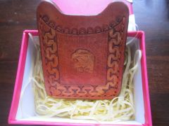 Eagle Head Tooled Credit Card Holder1
