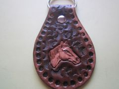 Key Fob Horse Head Dark Center