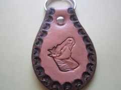 Key Fob Horse Head Clear Center
