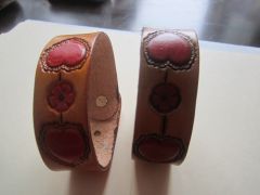 Handmade Lovers bracelete made from real Cowhide leather